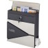 Hangende wandbrievenbus met krantenrol - 37x37x11 cm - rvs & staal - zilver/zwart met slot